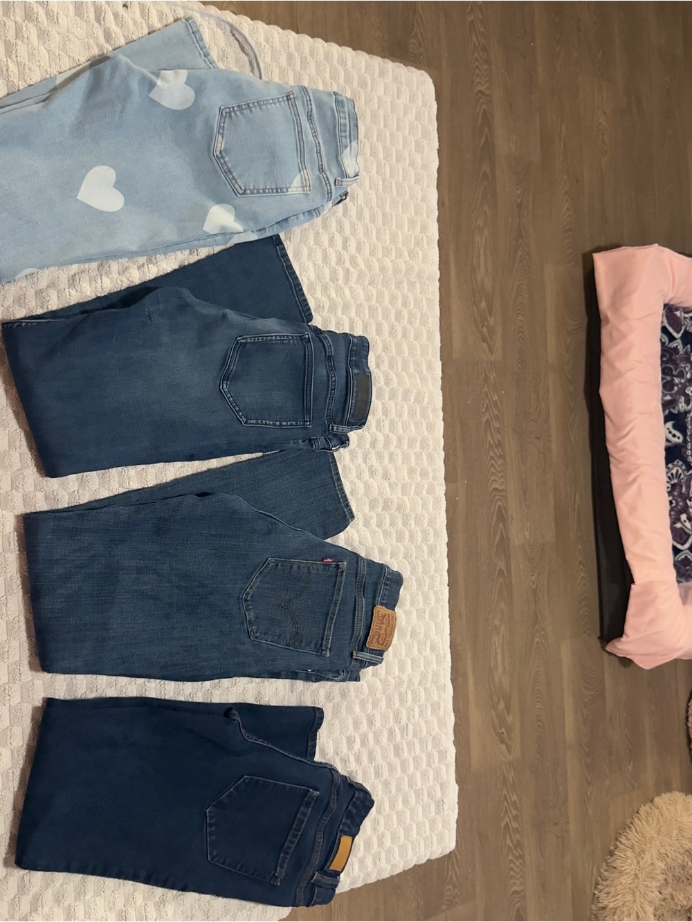 SHEIN Boot Cut Jeans Bundle in Light Blue, Medium Blue and Dark Blue